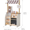 Teamson Kids Espresso Treats Wooden Coffee Stand with 29 Pcs Accessories - Play Kitchens - 4