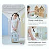 Olivia's Little World  The Lovely Townhouse Wooden Carry-On Dollhouse with 18 Accessories - Dollhouses - 3