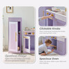 Teamson Kids Little Chef Chester Wooden Play Kitchen with 12 Accessories, Purple - Play Kitchens - 5
