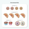Teamson Kids Jolly Pals Wooden Bakery Stand with 12 Pastry Pieces - Play Kitchens - 5
