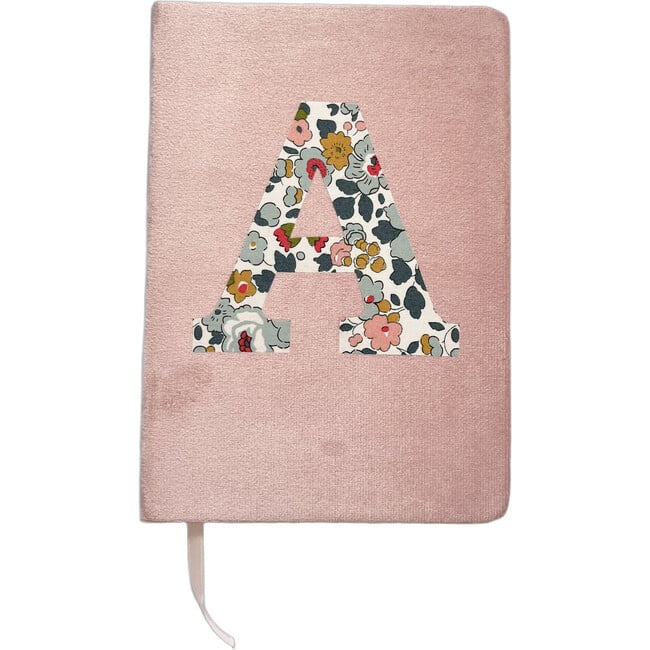 Liberty of London A5 Personalised Velvet Ruled Notebook, Pink
