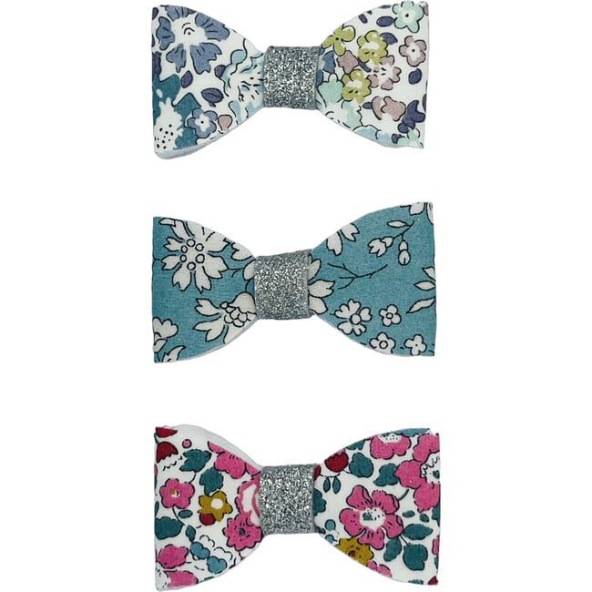 Liberty of London Hair Bow Set, Teal