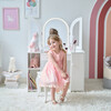 Teamson Kids Deluxe Glow Wooden Vanity Desk with LED Lights & Cork Panels, White - Play Vanities - 7