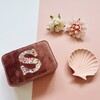 Liberty of London Personalised Velvet Travel Jewellery Case, Blush - Jewelry Boxes - 6
