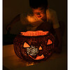 Pumpkin Face Handcrafted Rattan Halloween Basket, Orange - Storage Baskets - 2
