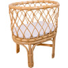 Olivia Handcrafted Rattan Doll Bassinet with Toy Mattress - Doll Accessories - 1 - thumbnail