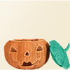 Pumpkin Face Handcrafted Rattan Halloween Basket, Orange - Storage Baskets - 8