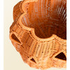 Pumpkin Face Handcrafted Rattan Halloween Basket, Orange - Storage Baskets - 9