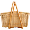 Aurelie Picnic Basket Handcrafted Rattan with vegan leather details - Storage Baskets - 1 - thumbnail