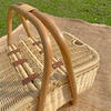 Aurelie Picnic Basket Handcrafted Rattan with vegan leather details - Storage Baskets - 3