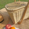 Aurelie Picnic Basket Handcrafted Rattan with vegan leather details - Storage Baskets - 4