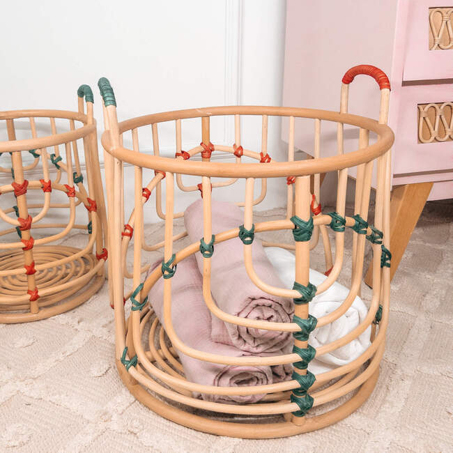 Iris Handcrafted Rattan Storage Baskets, Set of 2 - Storage Baskets - 5