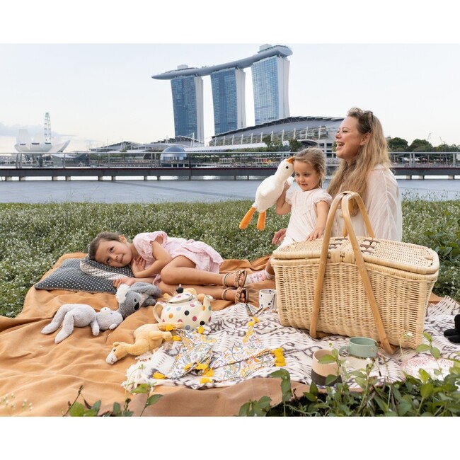 Aurelie Picnic Basket Handcrafted Rattan with vegan leather details - Storage Baskets - 5