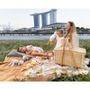 Aurelie Picnic Basket Handcrafted Rattan with vegan leather details - Storage Baskets - 5