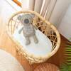 Olivia Handcrafted Rattan Doll Bassinet with Toy Mattress - Doll Accessories - 5