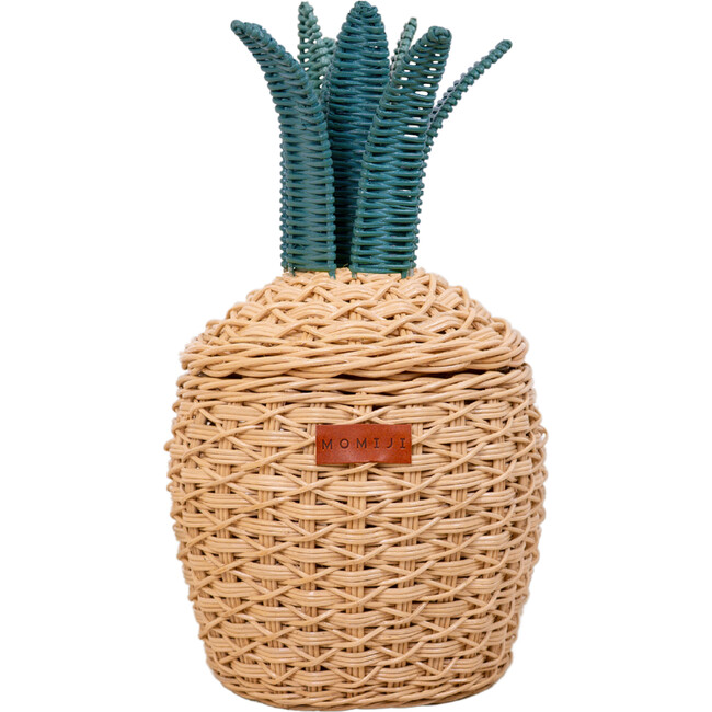 Pineapple Handcrafted Rattan Decor Basket - Small, Natural