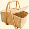 Aurelie Picnic Basket Handcrafted Rattan with vegan leather details - Storage Baskets - 8