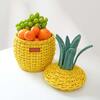 Pineapple Handcrafted Rattan Decor Basket - Small, Yellow - Storage Baskets - 3
