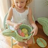 Dinosaur Handcrafted Rattan Decor Basket - Small, Green Mint - Storage Baskets - 5