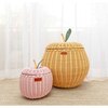 Apple Handcrafted Rattan Decor Basket - Small, Soft Pink - Storage Baskets - 4