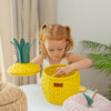 Pineapple Handcrafted Rattan Decor Basket - Small, Yellow - Storage Baskets - 6