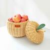 Apple Handcrafted Rattan Decor Basket - Small, Natural - Storage Baskets - 3