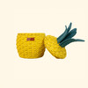 Pineapple Handcrafted Rattan Decor Basket - Small, Yellow - Storage Baskets - 8