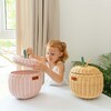 Apple Handcrafted Rattan Decor Basket - Small, Soft Pink - Storage Baskets - 6