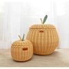 Apple Handcrafted Rattan Decor Basket - Small, Natural - Storage Baskets - 4