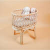 Olivia Handcrafted Rattan Doll Bassinet with Toy Mattress - Doll Accessories - 8