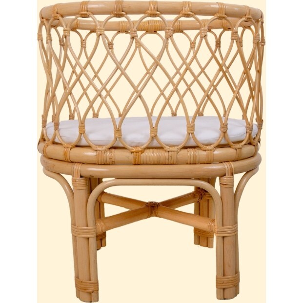 Olivia Handcrafted Rattan Doll Bassinet with Toy Mattress - Doll Accessories - 9
