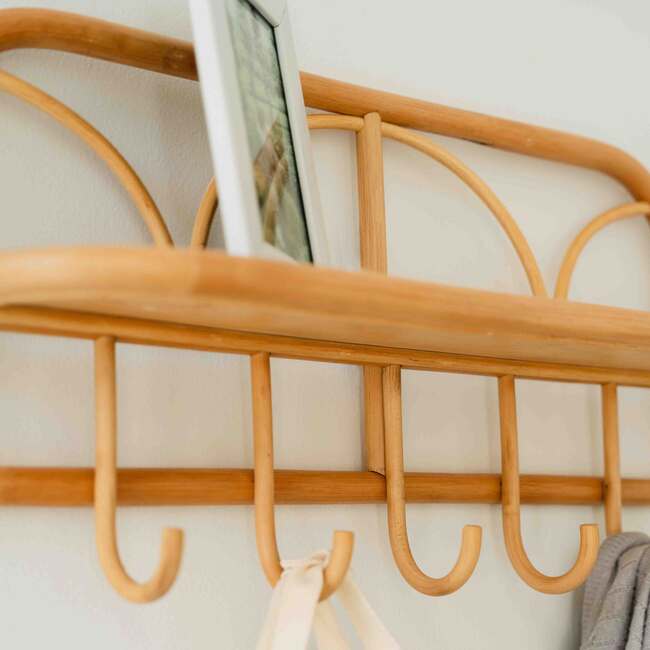 Eleanor Handcrafted Rattan Hanging Wall Shelf - Wall Décor - 5