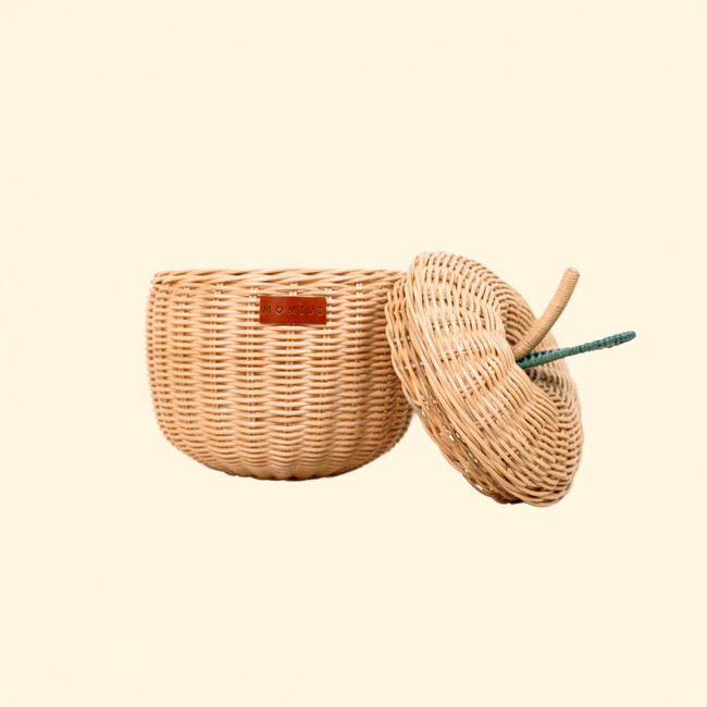 Apple Handcrafted Rattan Decor Basket - Small, Natural - Storage Baskets - 8