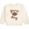 Game Day Knit Sweater, Natural - Sweatshirts - 1 - thumbnail