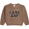 Game Day Patch Knit Sweater, Mocha - Sweatshirts - 1 - thumbnail