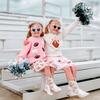 Football Bows Patch Knit Sweater, Pink - Sweatshirts - 3