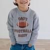Dad's Football Buddy Sweatshirt, Grey - Sweatshirts - 3
