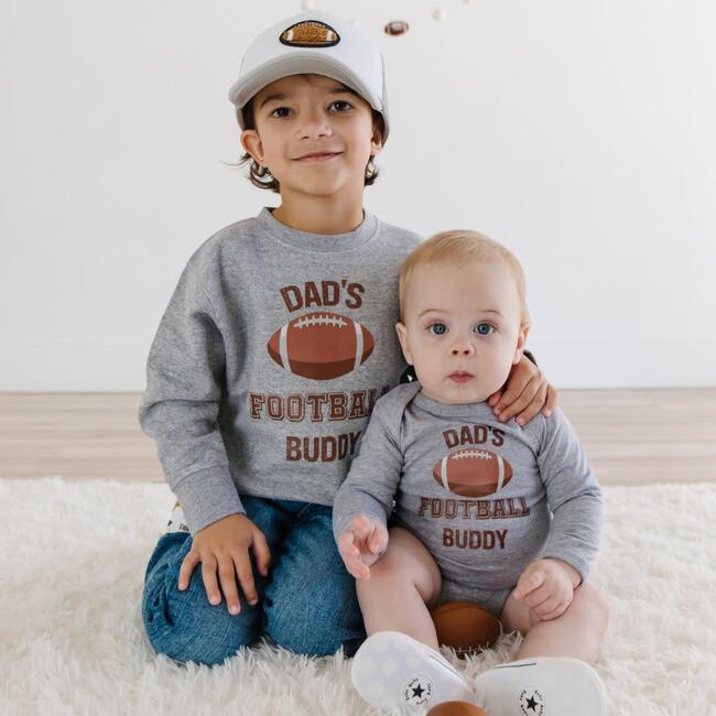 Dad's Football Buddy Sweatshirt, Grey - Sweatshirts - 4