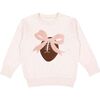 Coquette Football Patch Sweatshirt, Natural - Sweatshirts - 1 - thumbnail