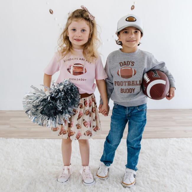 Dad's Football Buddy Sweatshirt, Grey - Sweatshirts - 6
