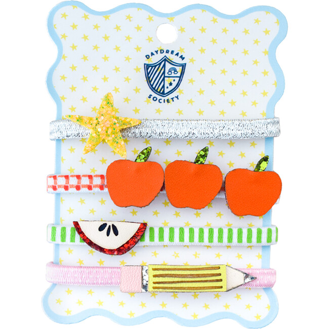 Smarty Pants Embellished Pack of 4 Hair Tie Set