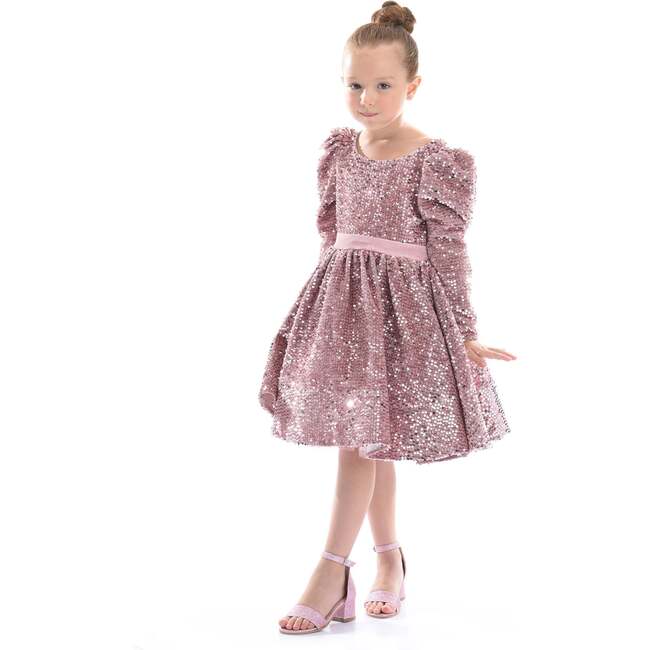 Merribrook Sequin Bow Dress, Pink - Dresses - 2