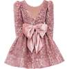 Merribrook Sequin Bow Dress, Pink - Dresses - 4