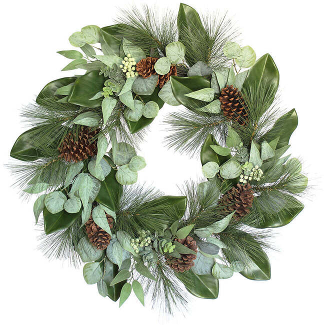Wreath Magnolia Eucalyptus Pine 28in