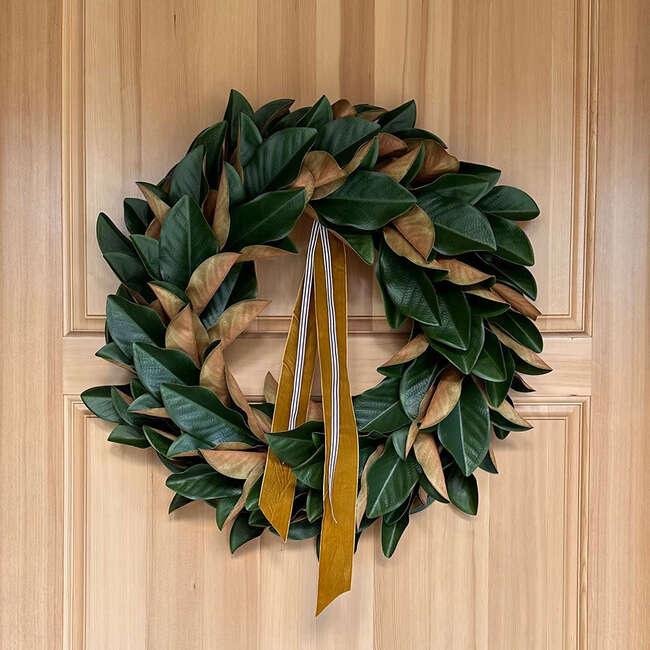 Wreath Mangolia Green 30in - Wreaths - 3
