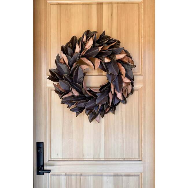 Wreath Magnolia Brown 30in - Wreaths - 4