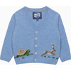 Tortoise And Hare Cardigan, Blue Marl - Cardigans - 1 - thumbnail