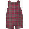 Teddy Bear Archie Smocked Romper, Red Tartan - Rompers - 2