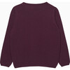 Velvet Bow Cardigan , Claret - Cardigans - 2