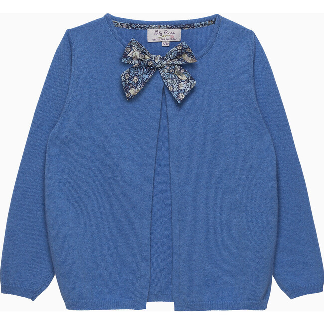 Strawberry Thief Bow Cardigan, Blue Strawberry Thief